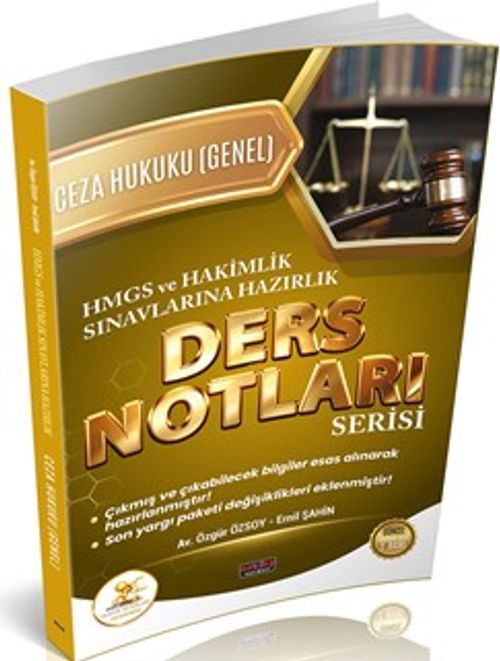 HUKAL HMGS-Hakimlik Ceza Hukuku Genel Hükümler Ders Notları