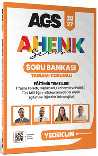 2027 AGS Ahenk Serisi Eğitimin Temelleri Tamamı Çözümlü Soru Bankası