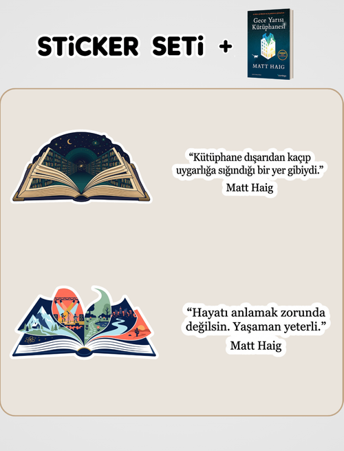Gece Yarısı Kütüphanesi ve Sticker Seti