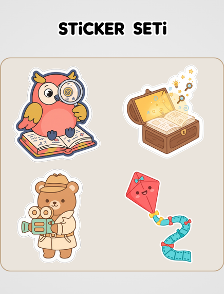 Sözcüklerin Kamera Arkası Sticker Seti