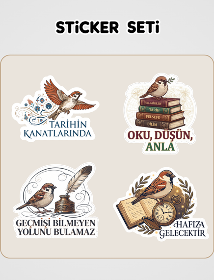 Kınalı Serçe Sticker Seti