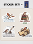 Kınalı Serçe ve Sticker Seti
