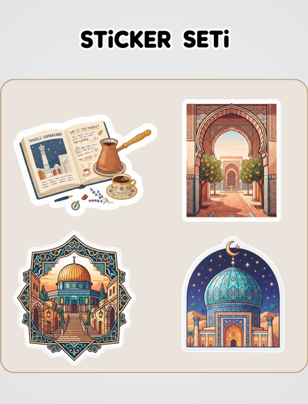Kayıp Coğrafyanın İzinde: Doğu Türkistan Seyahatnamesi Sticker Seti