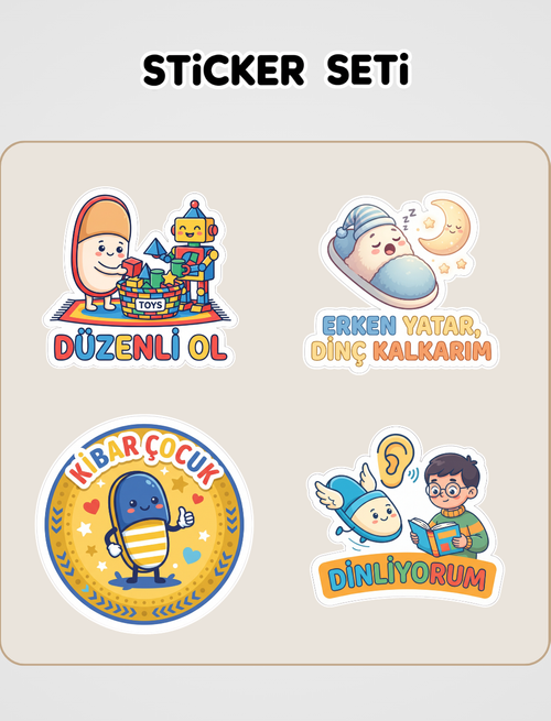 Uçan Anne Terliği Sticker Seti