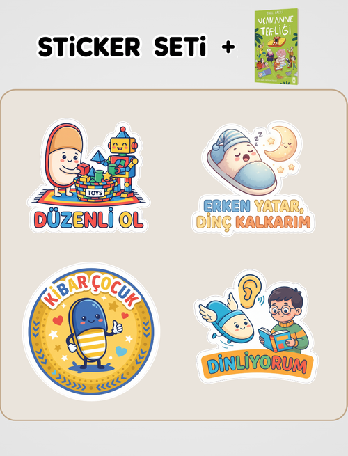 Uçan Anne Terliği ve Sticker Seti