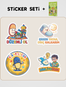 Uçan Anne Terliği ve Sticker Seti