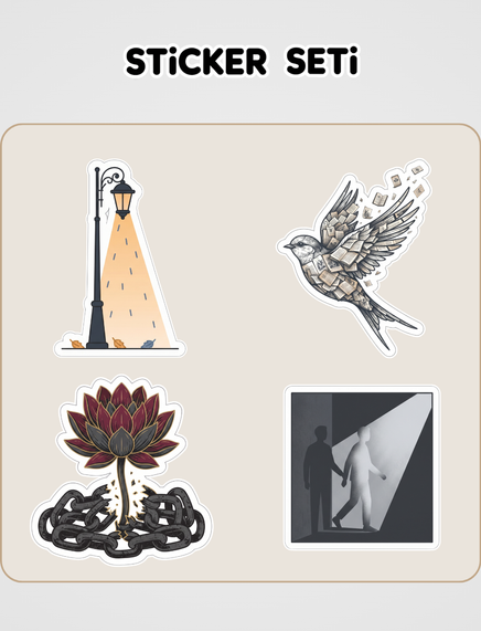 Sıfır Noktasındaki Kadın Sticker Seti