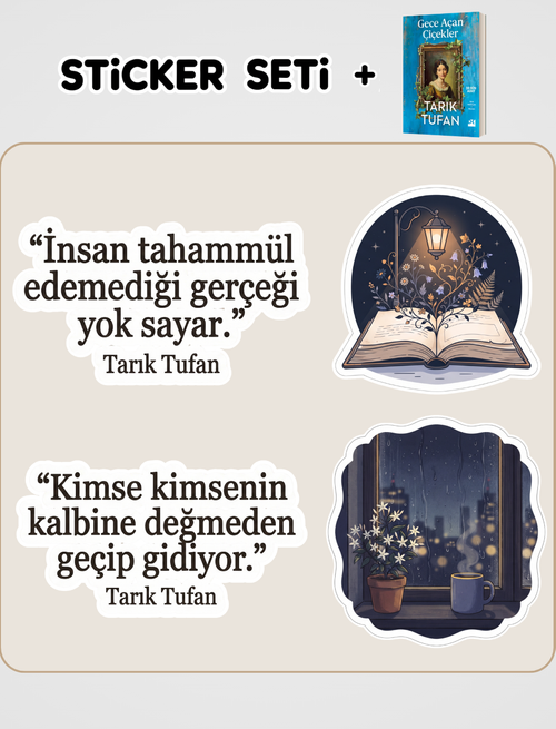 Gece Açan Çiçekler ve Sticker Seti