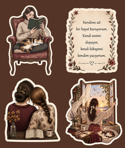 Annemin Uyurgezer Geceleri Sticker Seti