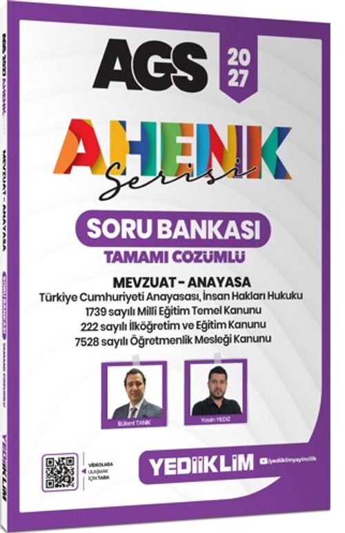 2027 AGS Ahenk Serisi Mevzuat - Anayasa Tamamı Çözümlü Soru Bankası