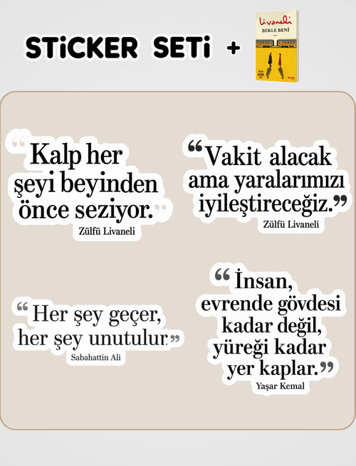 Bekle Beni Kitabı ve Sticker Seti