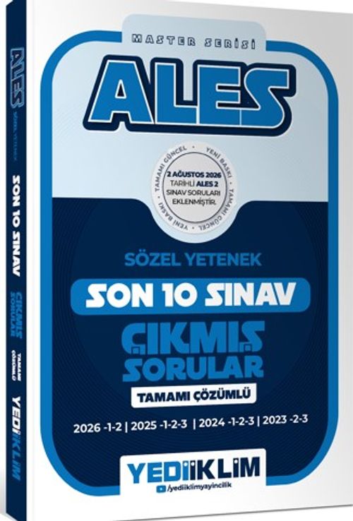 ALES Sözel Yetenek Tamamı Çözümlü Son 10 Sınav Çıkmış Sorular