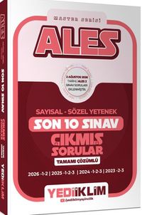ALES Sayısal Sözel Yetenek Tamamı Çözümlü Son 10 Sınav Çıkmış Sorular