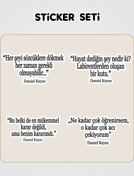 Algernon'a Çiçekler Kitabı Sticker Seti