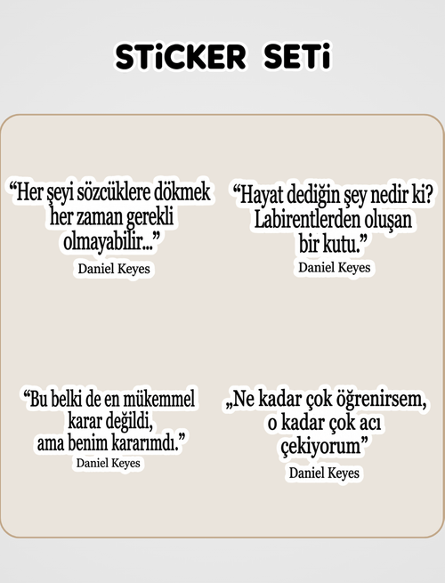 Algernon'a Çiçekler Sticker Seti