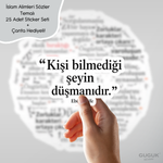 İslam Alimleri Sözler Sticker Seti