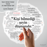 İslam Alimleri Sözler Sticker Seti