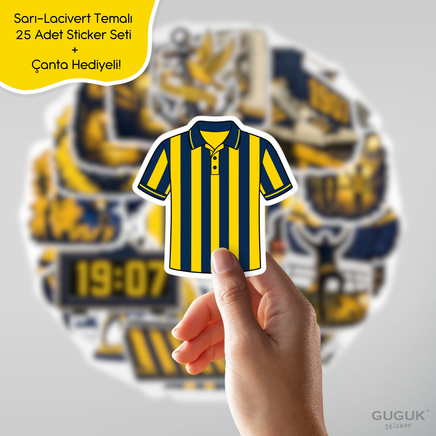 Sarı-Lacivert Sticker Seti
