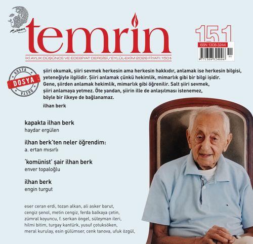 Temrin İki Aylık Edebiyat Dergisi Sayı:151 Eylül-Ekim 2026