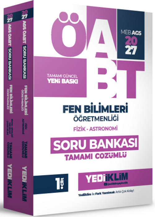 2027 MEB AGS ÖABT Fen Bilimleri Öğretmenliği Tamamı Çözümlü Soru Bankası 2 Cilt