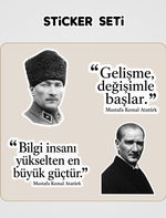 Atatürk Sticker Seti 9.90 TL - Tıkla ve Keşfet