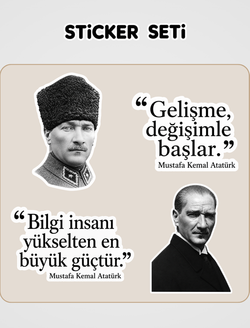 Atatürk Sticker Seti