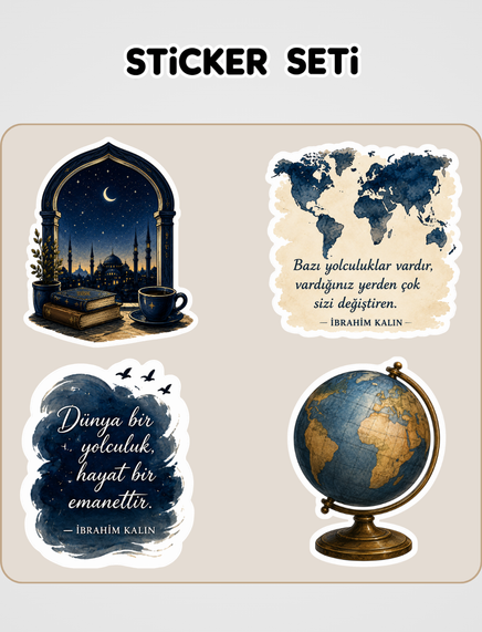 Gök Kubbenin Altında Sticker Seti 9.90 TL - Tıkla ve Keşfet