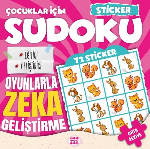 Çocuklar İçin Sudoku / Sticker Hediyeli Orta Seviye 1