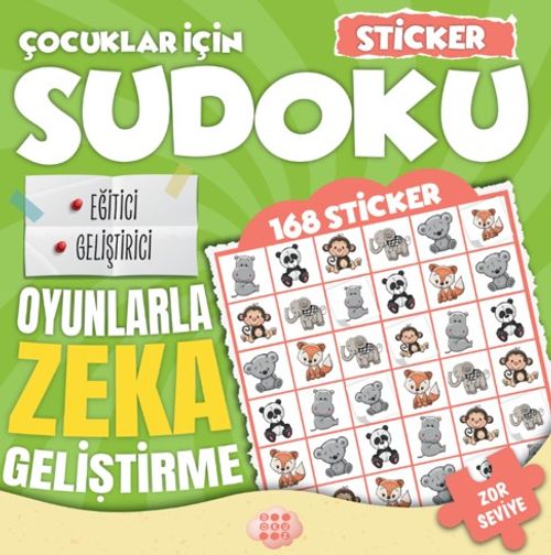 Çocuklar İçin Sudoku / Sticker Hediyeli Zor Seviye 2