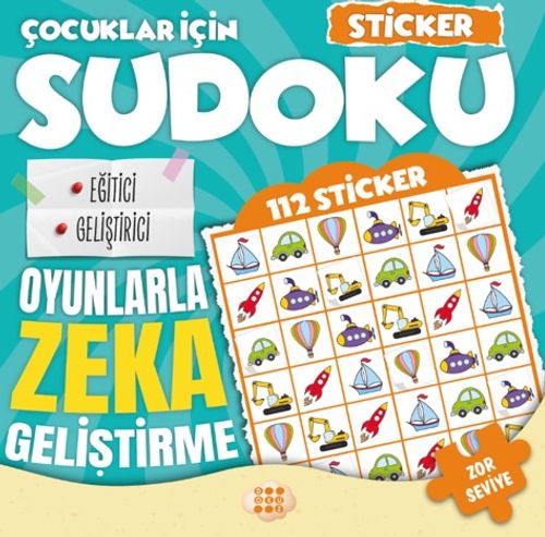 Çocuklar İçin Sudoku / Sticker Hediyeli Zor Seviye 1