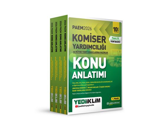 PAEM Komiser Yardımcılığı ve Rütbe Terfi Sınavlarına Hazırlık Konu Anlatımı Seti 4 Modül