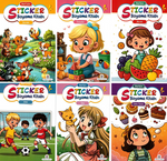 Neşeli Sticker Boyama Kitabı (6'lı Set)