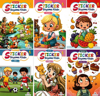 Neşeli Sticker Boyama Kitabı (6'lı Set)