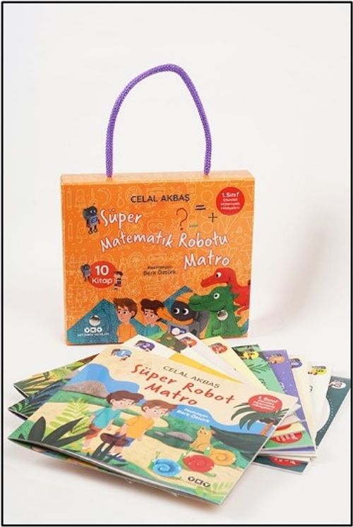 Süper Matematik Robotu Matro 1. Sınıf Etkinlikli Matematik Hikayeleri Eğitim Seti (10 Kitap)