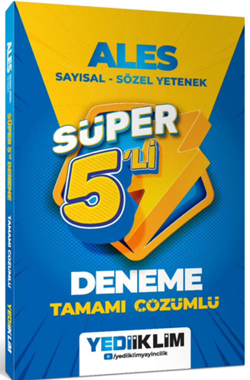 2027 ALES Tamamı Çözümlü Süper 5'li Deneme