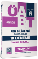 2027 MEB AGS ÖABT Fen Bilimleri Öğretmenliği Tamamı Çözümlü 10 Deneme