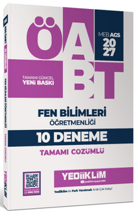 2027 MEB AGS ÖABT Fen Bilimleri Öğretmenliği Tamamı Çözümlü 10 Deneme
