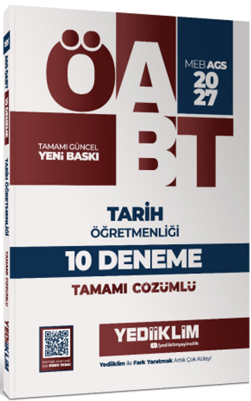 2027 MEB AGS ÖABT Tarih Öğretmenliği Tamamı Çözümlü 10 Deneme Sınavı