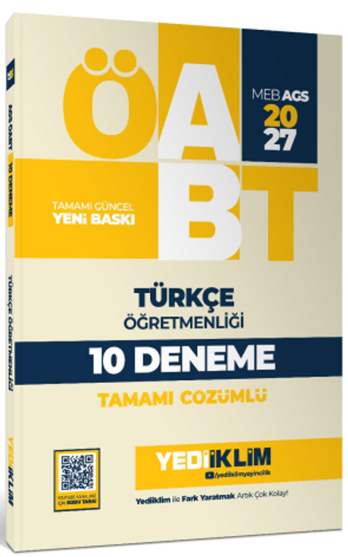 2027 MEB-AGS ÖABT Türkçe Öğretmenliği Tamamı Çözümlü 10 Deneme