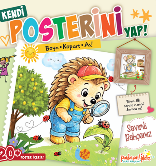 Sevimli Bahçemiz / Kendi Posterini Yap Boya Kopart As