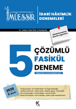 Müessir İdari Hakimlik Denemeleri-2025 Çözümlü 5 Deneme