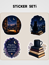 Gece Yarısı Kütüphanesi Sticker Seti 9.90 TL - Tıkla ve Keşfet