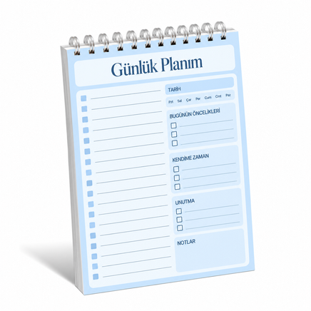 Günlük Planım Defteri - Mavi