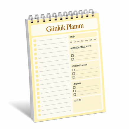 Günlük Planım Defteri - Sarı