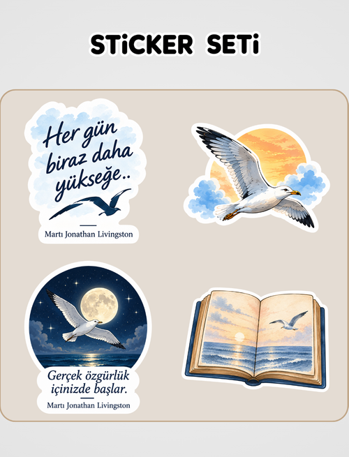 Martı Jonathan Livingston Sticker Seti