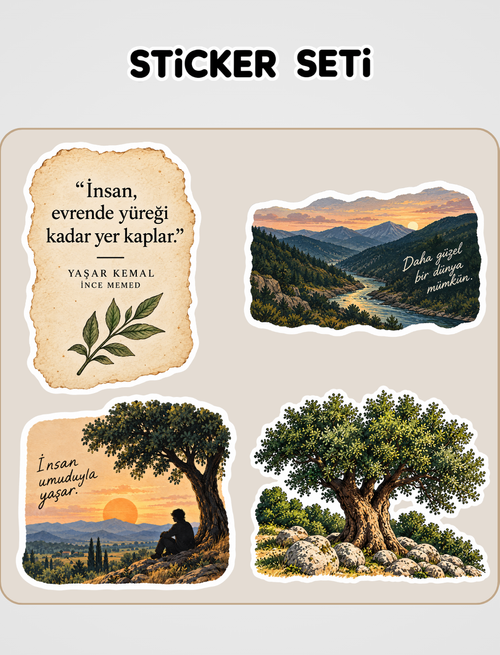 İnce Memed Sticker Seti