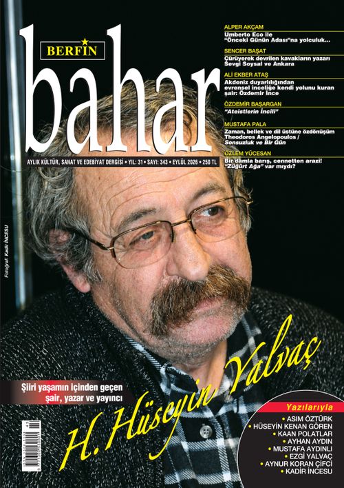 Berfin Bahar Aylık Kültür Sanat ve Edebiyat Dergisi Sayı: 343 Eylül 2026