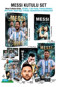 Messi Özel Kutulu Set - Sahanın Yıldızları Messi Kitabı, 3D Biblo, 2 Dev Poster, Futbolcu Maskesi, Messi Mini Defter, Messi Büyük Silgi, 4 Sticker, Hareketli Kart ve Futbolcu Kartı Hediyeli!
