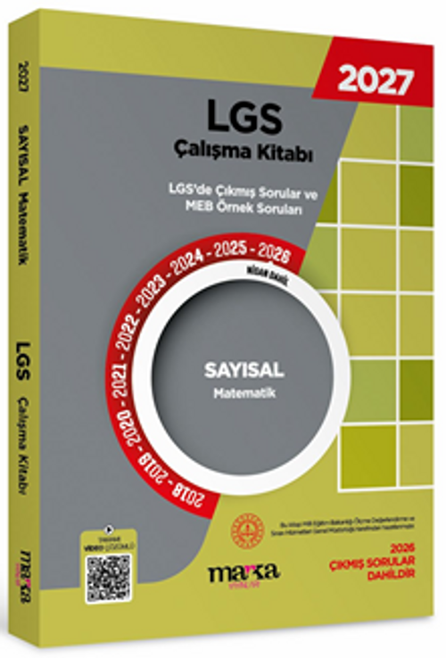 2027 MEB LGS Sayısal Matematik Çalışma Kitabı Çıkmış Sorular ve Örnek Sorular Video Çözümlü