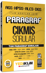 AGS  KPSS ALES DGS Tüm Adaylar İçin Paragraf Tamamı PDF Çözümlü Çıkmış Sorular